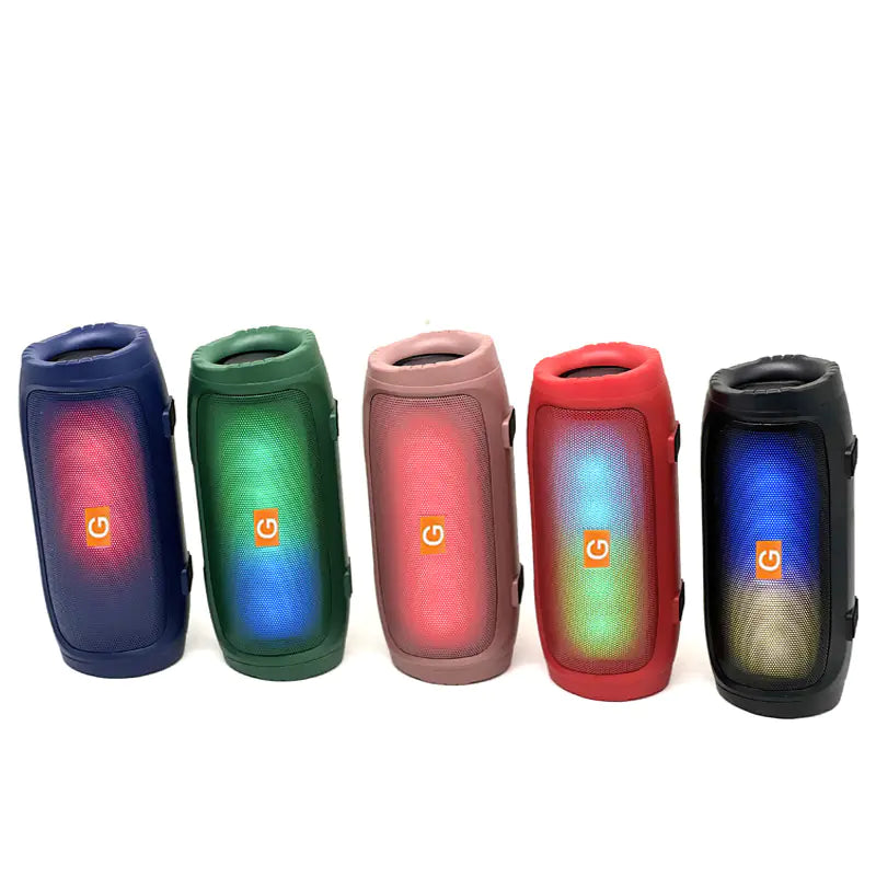 Mini Bluetooth Speaker with Bass and Colorful Lights