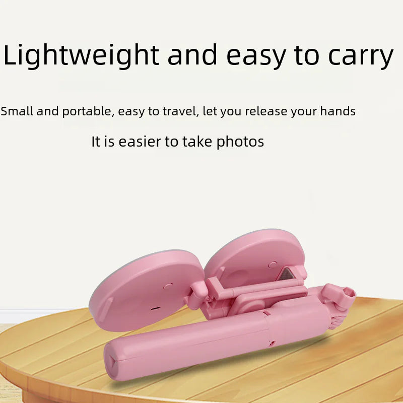 J861 Dual Light Bluetooth Selfie Stick with Tripod & LED Ring Light