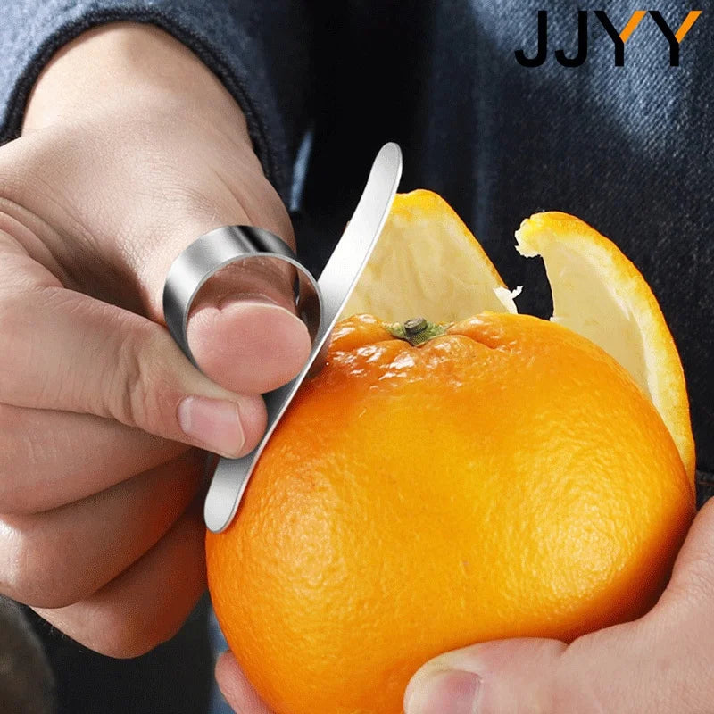 JJYY Orange Peelers Easy Open Orange Peeler Stainless Steel Lemon Parer Citrus Fruit Skin Remover Slicer Peeling Kitchen Gadgets
