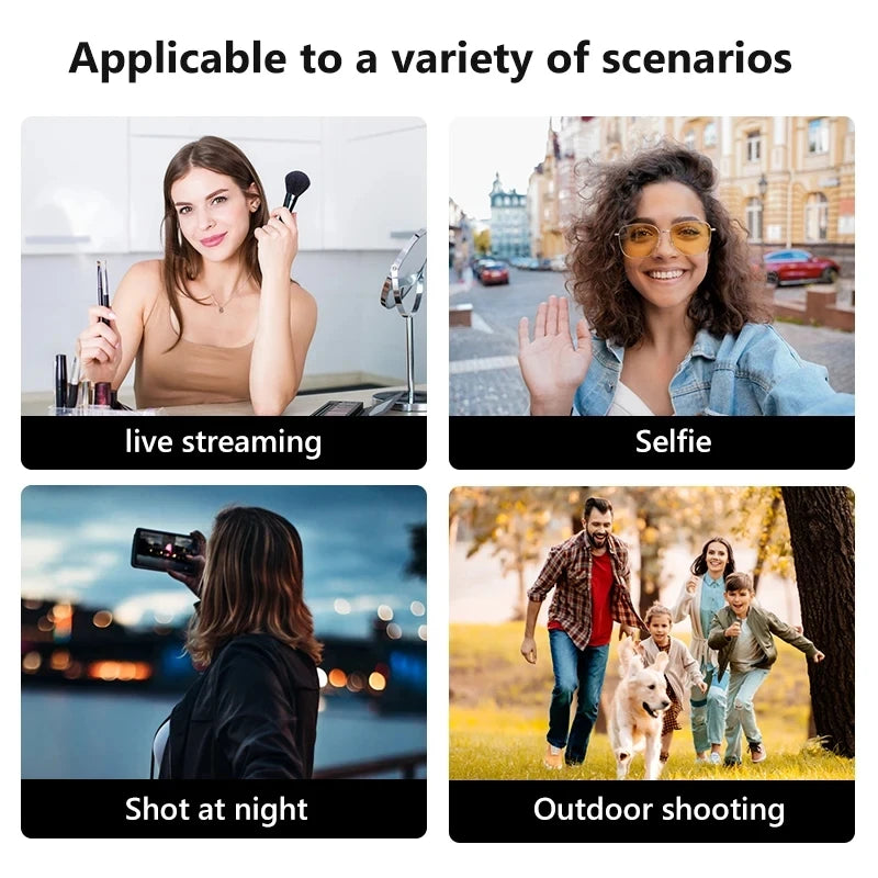 2025 Wireless Selfie for Smartphone Tripod with Bluetooth Remote fillin light Portables Foldable Stand for Vlog Shooting Record
