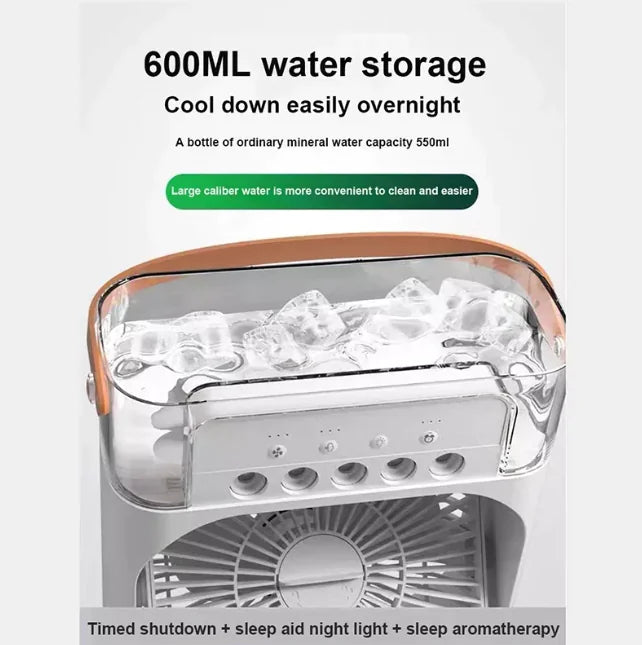 Portable 3-in-1 Air Cooler Fan & Humidifier