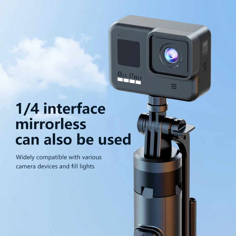 2025 New Selfie Stick Tripod Extendable Wireless Bluetooth Remote Portable Smartphone Tripod Stand Mount For iOS Android Phone