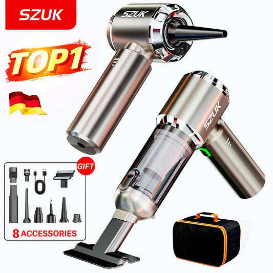 SZUK Mini Car Vacuum Cleaner 985000Pa Strong Suction Cleaning Machine Powerful Wireless Handheld Portable Vacuum Cleaner for Car