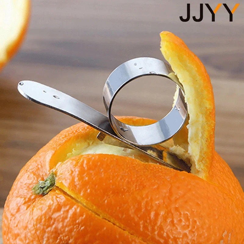 JJYY Orange Peelers Easy Open Orange Peeler Stainless Steel Lemon Parer Citrus Fruit Skin Remover Slicer Peeling Kitchen Gadgets