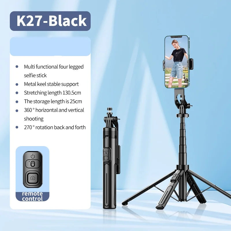 2025 New Selfie Stick Tripod Extendable Wireless Bluetooth Remote Portable Smartphone Tripod Stand Mount For iOS Android Phone