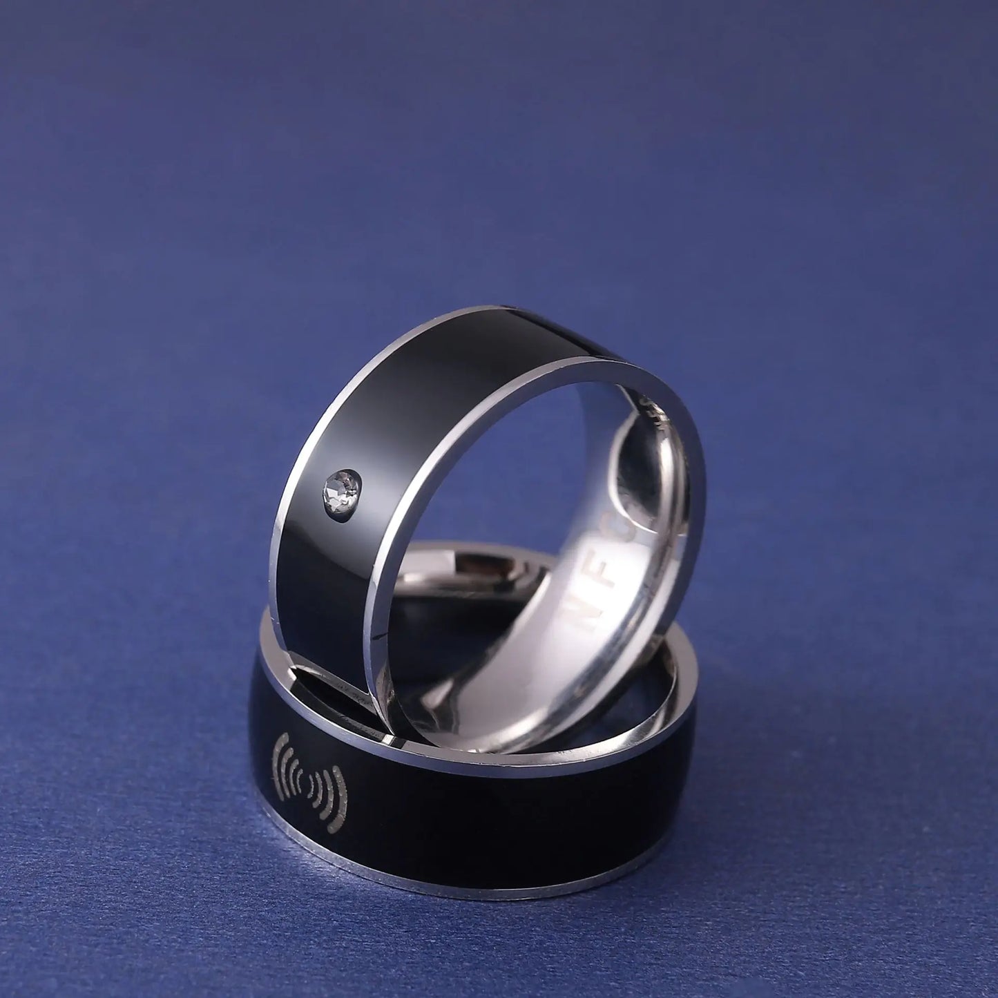 Titanium Steel Smart Ring with Phone Tag Feature