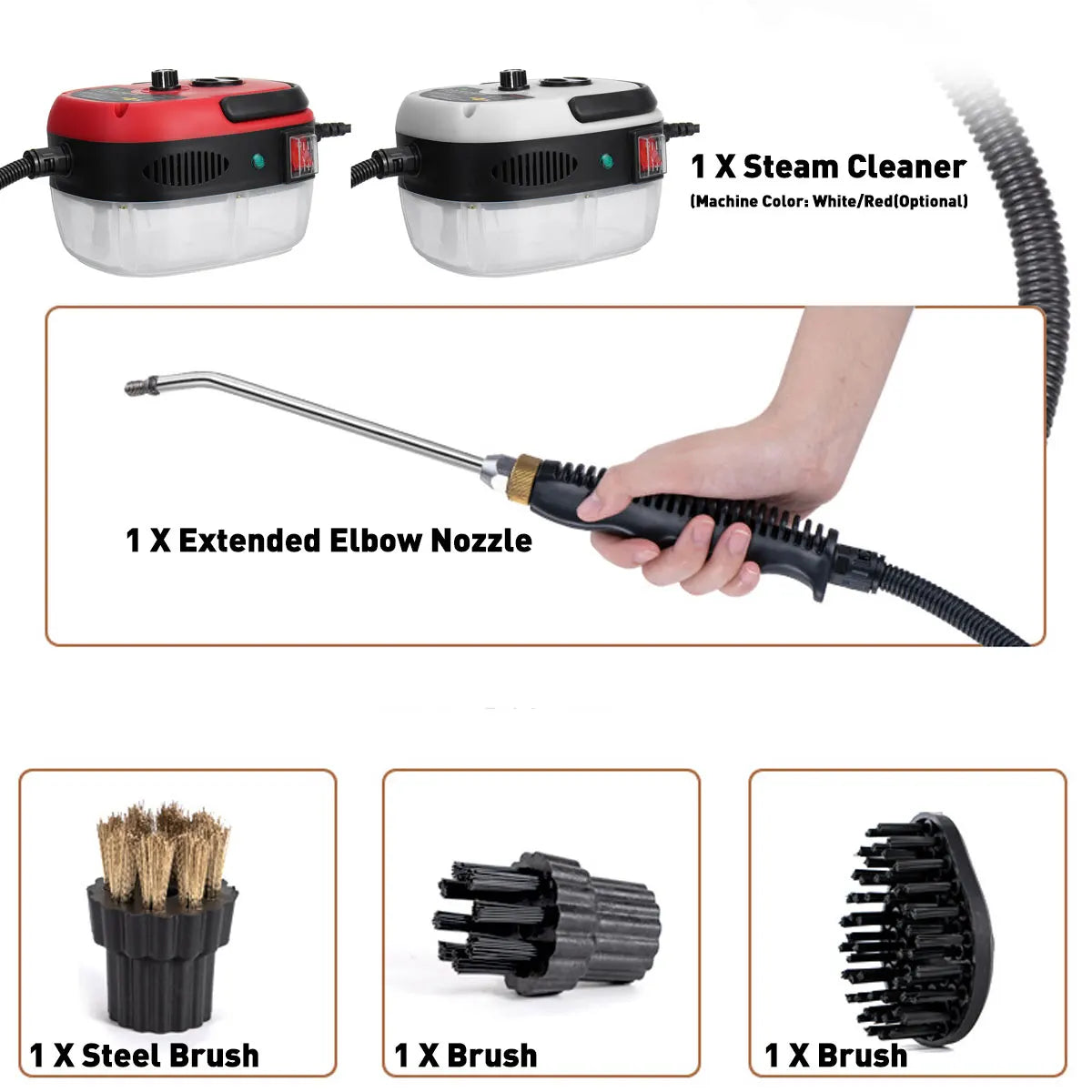 2500W High Pressure High Temperature Steam Cleaners Air Conditioning Kitchen Hood Car Steaming Cleaner 220V 110V ( Water Tank)