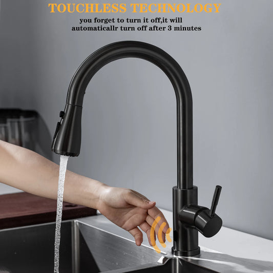 Smart Touchless Kitchen Faucets Crane For Sensor Kitchen Water Tap Sink Mixer Rotate Touchless Faucet Sensor Water Mixer