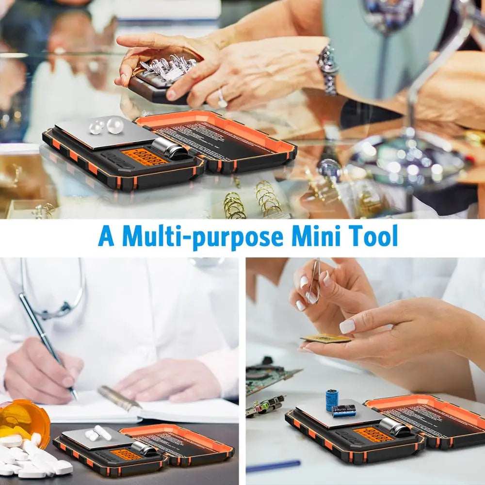 Digital Mini Scale 200g 0.01g Pocket Scale with 50g Calibration Weight Electronic Smart Kitchen Scale for Food Tablets Jewelry