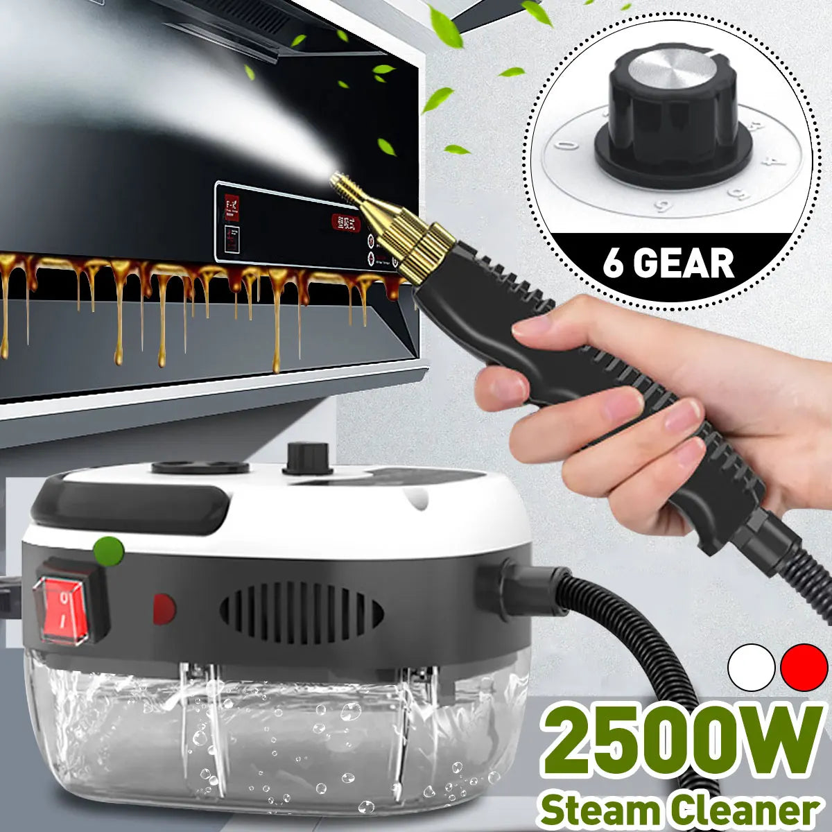 2500W High Pressure High Temperature Steam Cleaners Air Conditioning Kitchen Hood Car Steaming Cleaner 220V 110V ( Water Tank)