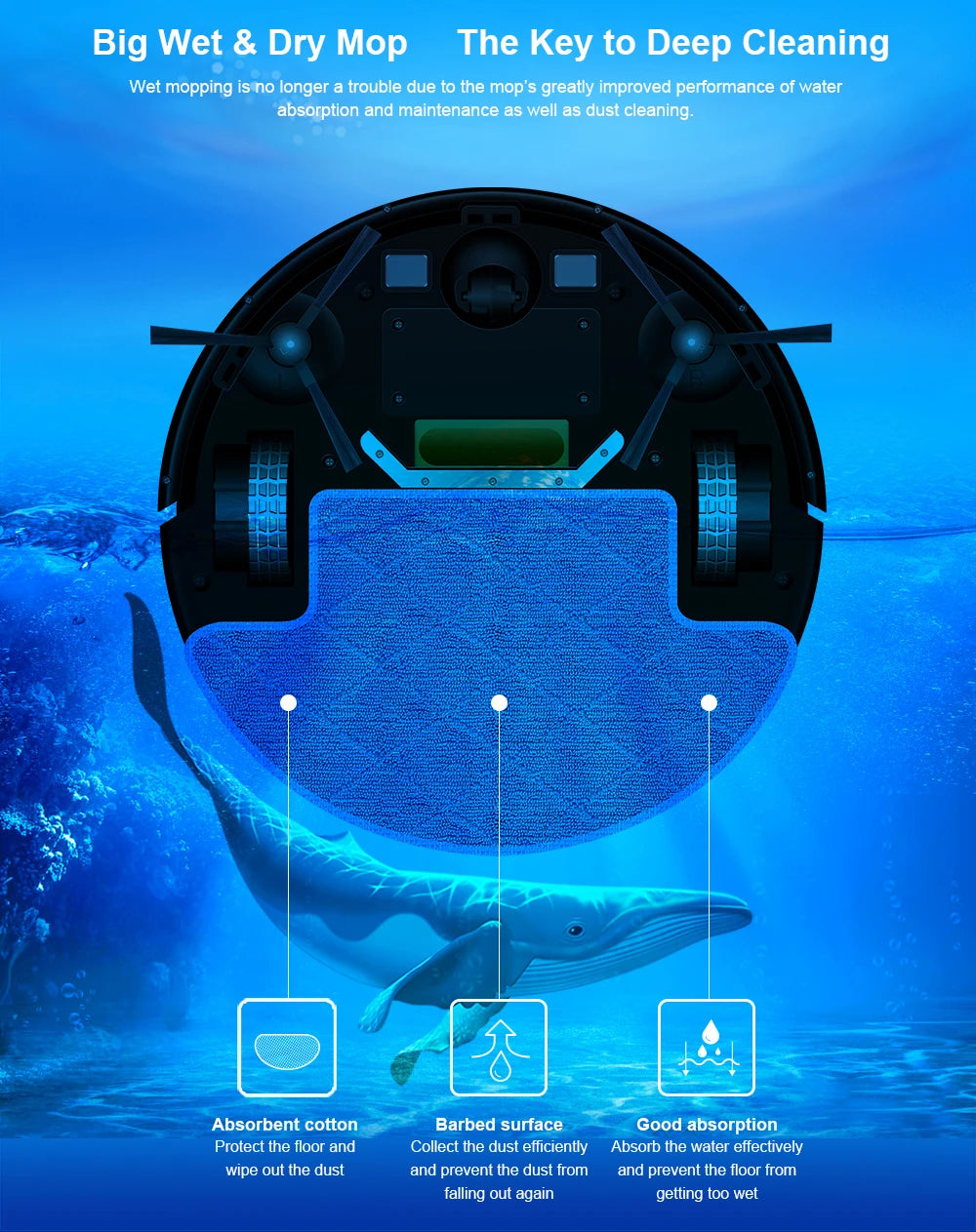 LIECTROUX M7SPRO Robot Vacuum Cleaner &Wet Mop Combo,Smart Mapping,WiFi App,4KPa,Brushless Motor,Ideal for Pet Hair,Carpet,Floor