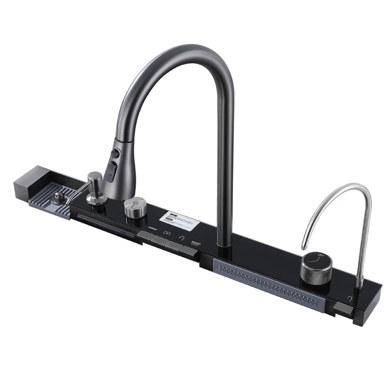 XIONGTU Multifunctional Commercial Pull Out Kitchen Sink and Faucet Lavatory Mixer Tap Modern Kitchen Sink