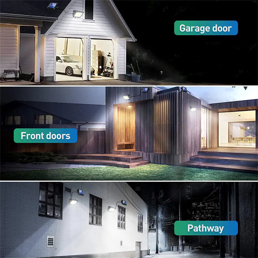 COB LED Solar Powered Motion Sensor Security Lamp