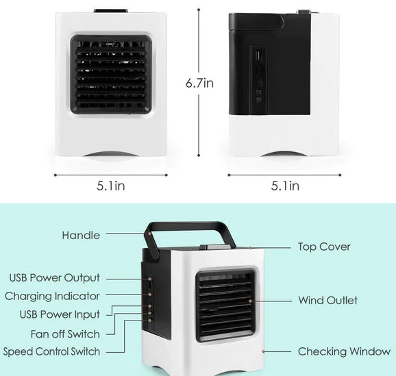 Mini Portable Air Conditioning Fan for Office Use