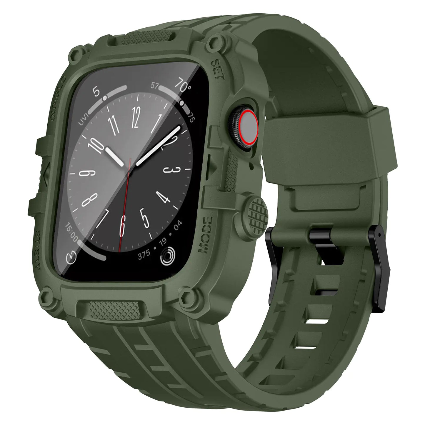 TPU Case with Tempered Glass for Apple Watch Series 1-8