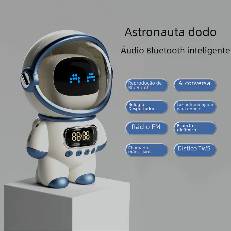 Bluetooth Smart AI Interactive Speaker Clock with Card Slot