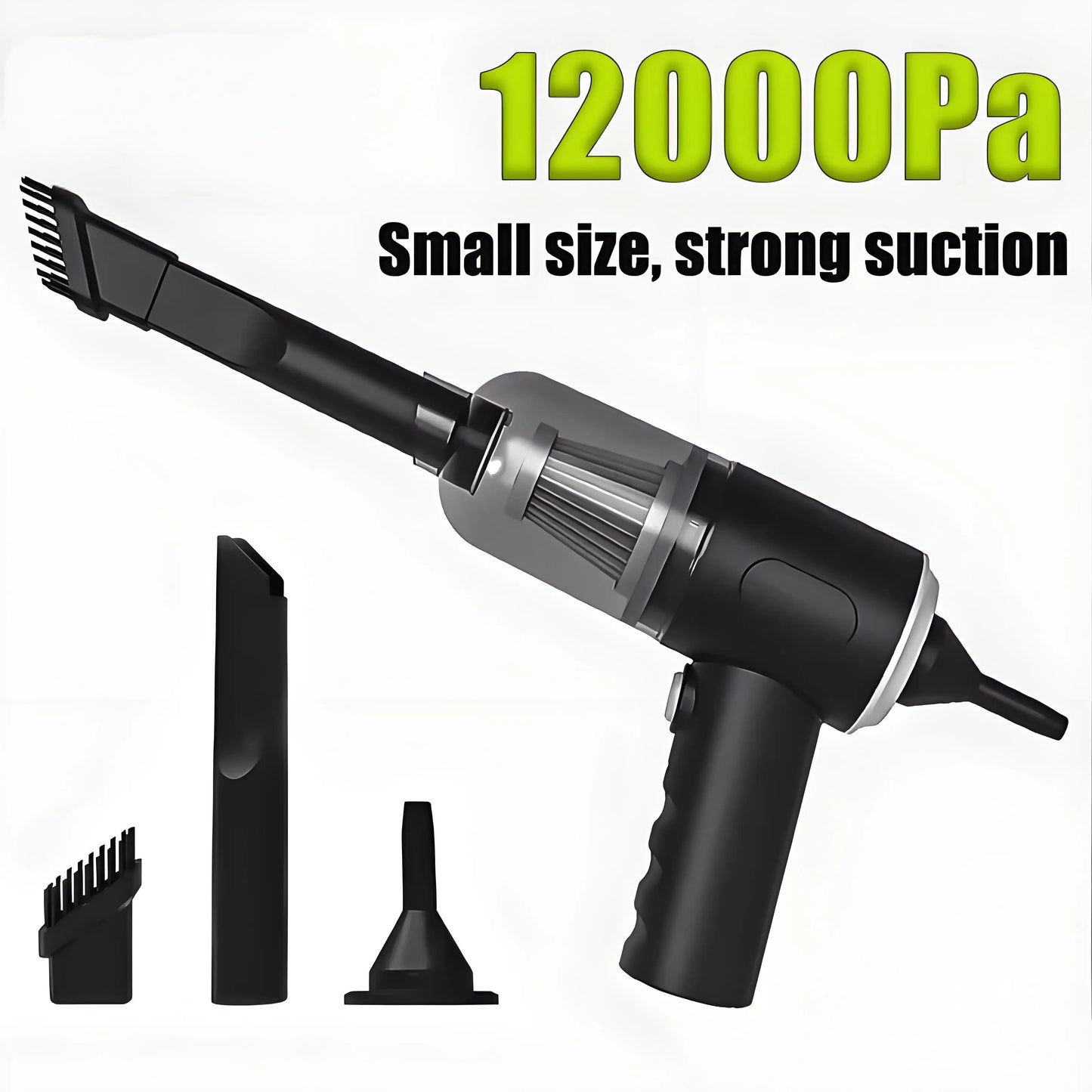 New 12000pa Portable Small Multipurpose Vehicle Vacuum Cleaner Small Household Pump Handheld Car Mounted Vacuum Cleaner