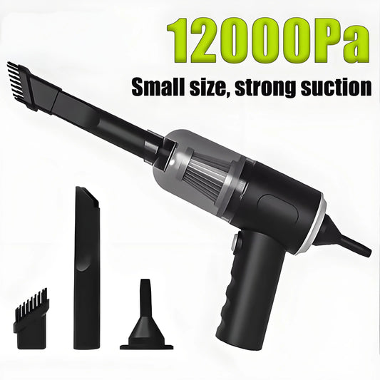 New 12000pa Portable Small Multipurpose Vehicle Vacuum Cleaner Small Household Pump Handheld Car Mounted Vacuum Cleaner