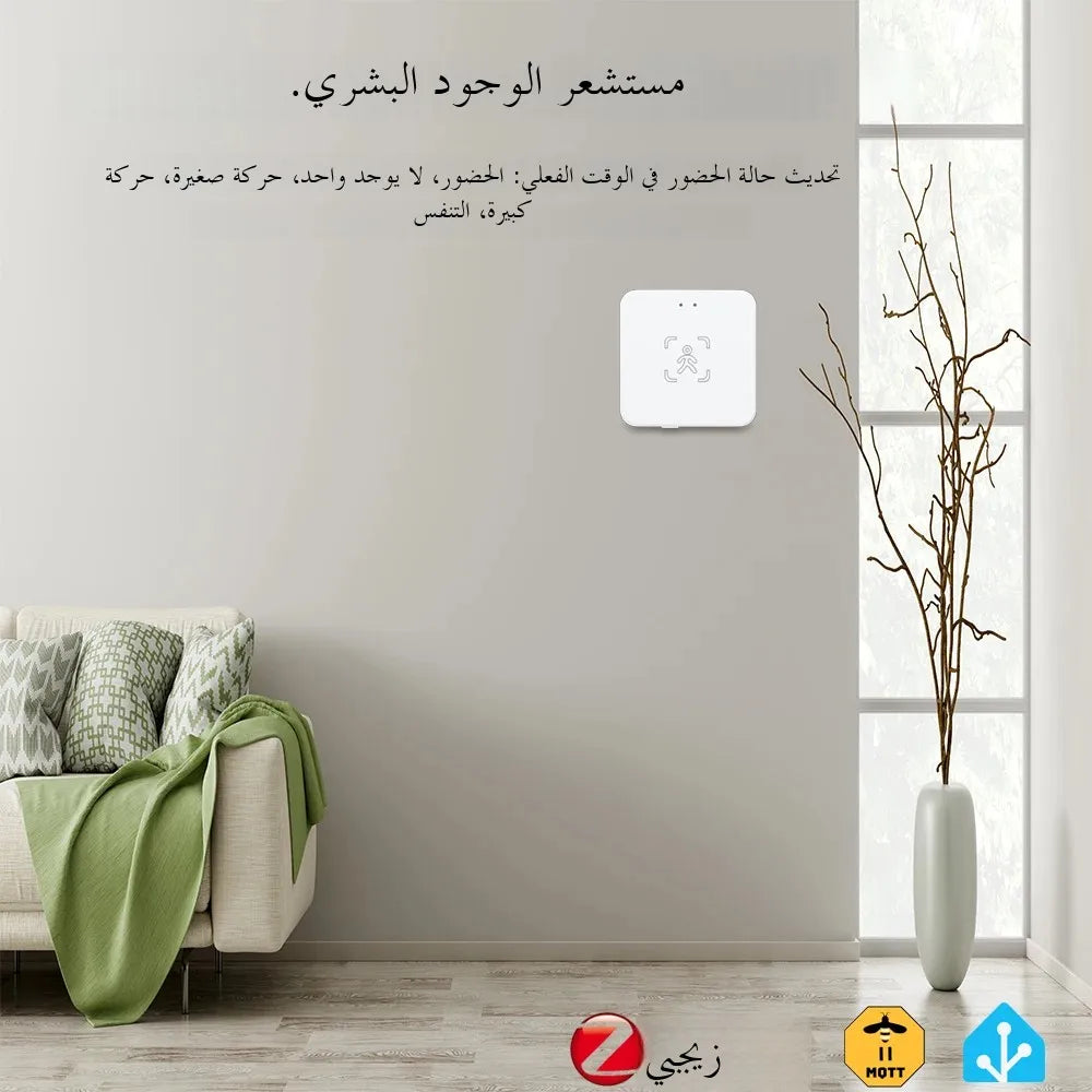 Haozee 24G Zigbee Human Presence Detector Smart Human Body PIR Sensor Radar DetectorMotion Sensors Support Home Assistant