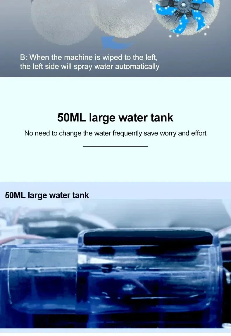 Smart Dual-Sided Spray Window Cleaning Robot with Strong Suction, Electric Glass Cleaner for High-rise Home & Office Windows
