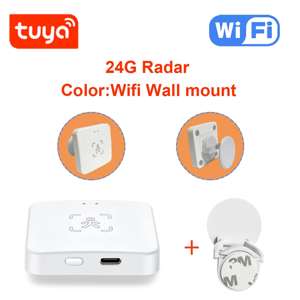 Haozee 24G Zigbee Human Presence Detector Smart Human Body PIR Sensor Radar DetectorMotion Sensors Support Home Assistant