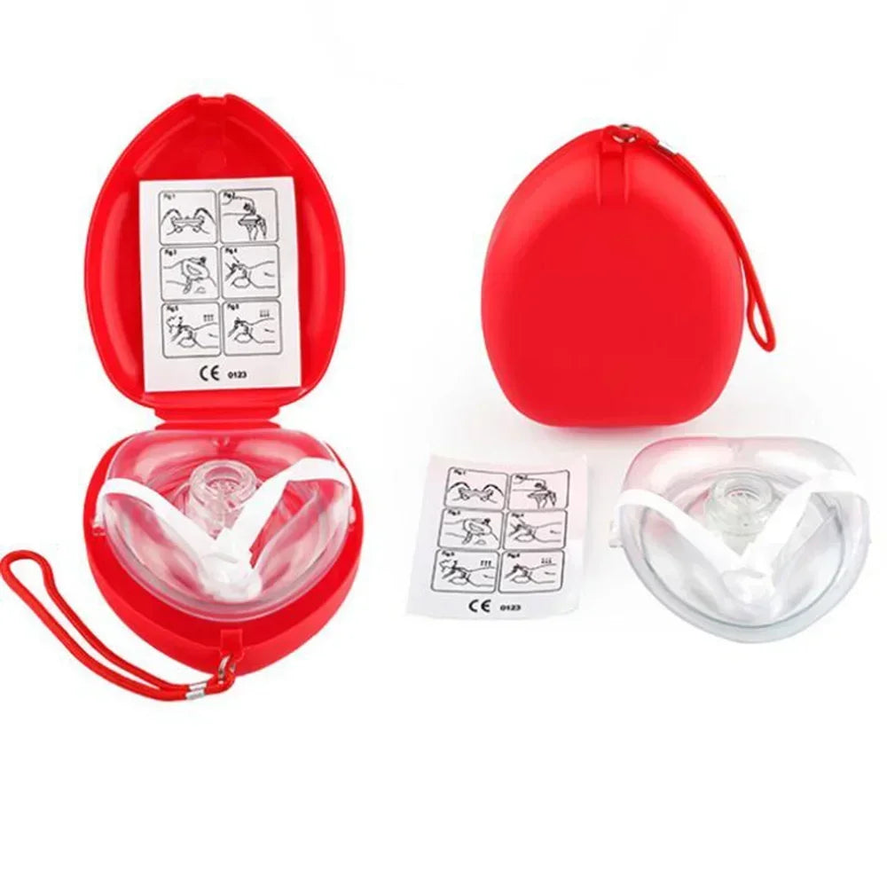 1Set Car Rescue CPR Mask Emergency First Aid Masks Resuscitator One-Way Valve CPR Face Sheild Survival Mask Outdoor Survival Kit