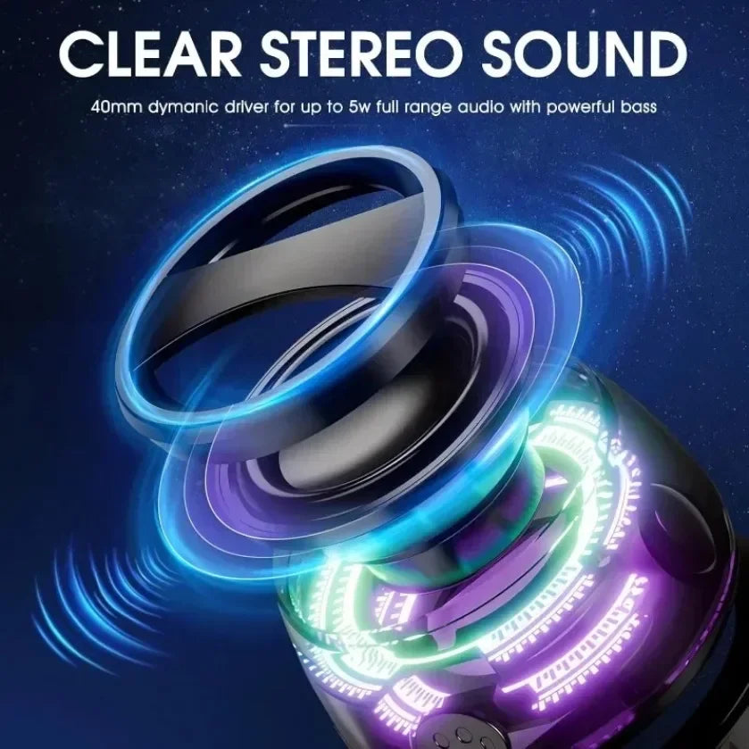 XIKCU Portable Bluetooth Speaker HECATE G200 RGB Lighting Magnetic Speaker BT5.3 Mini Sound Box 7 Hours Playback Phone Holder