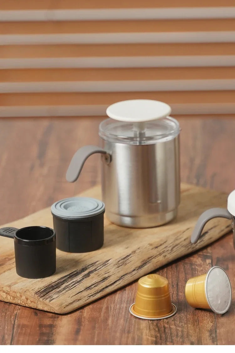 Manual Portable Coffee Machine Hand Press Coffee Machine Portable Household Small Coffee Powder Capsules Use