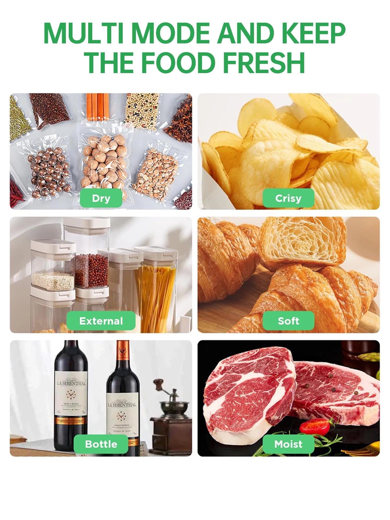 Well-Designed Fast-Compact Vacuum Sealer Machine Food Grade Plastic Seals Both Vacuum Bags And Roll Bags Ideal Kitchen Accessory