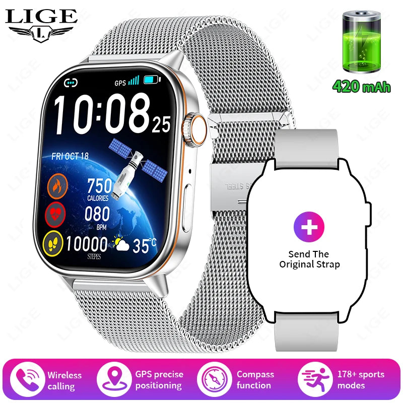 New For Huawei GPS Tracker Smart Watch Men Compass Military Outdoor Sport Watch 2.01'' HD Screen Waterproof Women Smartwatch Man
