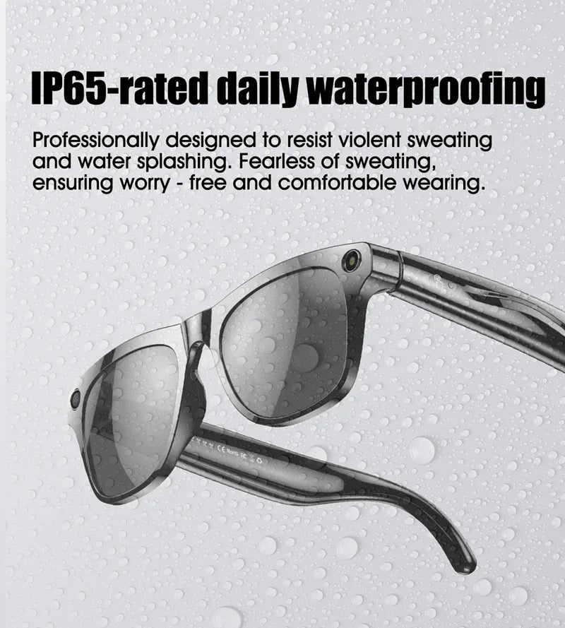 1080P HD Smart Glasses Color-changing Lens 800W Pixel Bluetooth AI GPT Camera Call Voice Assistant Translate Identify Objects