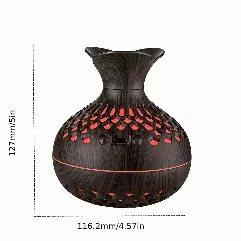 Flowers 300ml USB Air Humidifier Mini Colorful Night Light Cool Mist Aromatherapy Essential Oil Diffuser for Home Bedroom Office