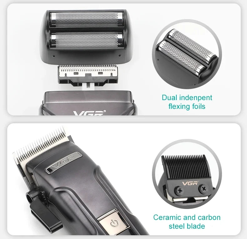 VGR Hair Trimmer Electric Shaver Professional Barber Clippers Beard Trimmer Hair Cutting Machine Haircut Trimmer for Men V-694