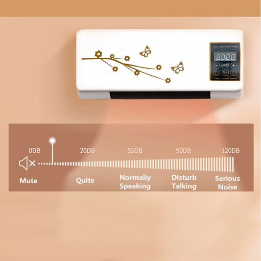 Dual Use Wall Mounted Heat Blower Heating Household Wall Hanging Heat Blower with Digital Display Remote Control US Plug 110V