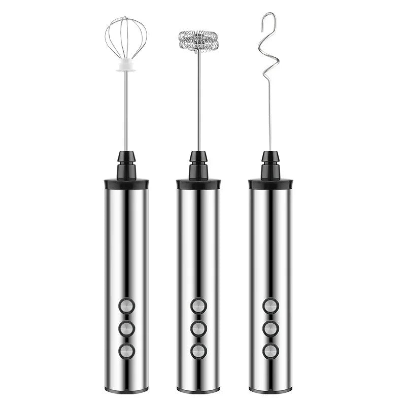 3 In 1 Milk Frothers Electric Handheld Blender With USB Electrical Mini Coffee Maker Whisk Mixer For Coffee Cappuccino Cream