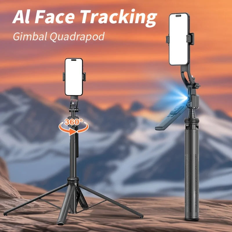 PTZ selfie stick C17 intelligent AI face tracking anti shake tripod live broadcast fully automatic mobile shooting artifact