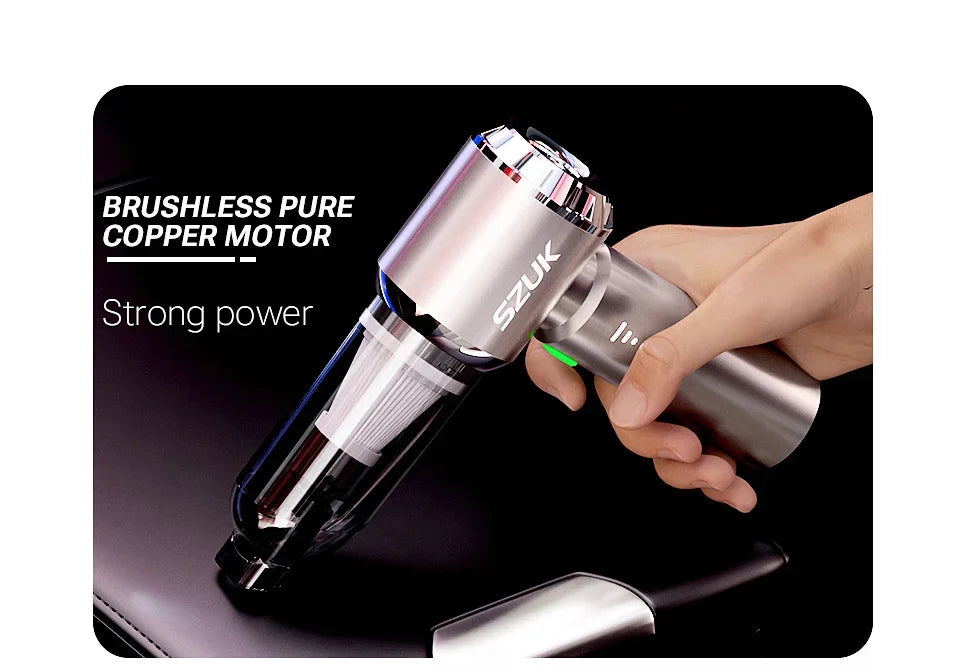 SZUK Mini Car Vacuum Cleaner 985000Pa Strong Suction Cleaning Machine Powerful Wireless Handheld Portable Vacuum Cleaner for Car