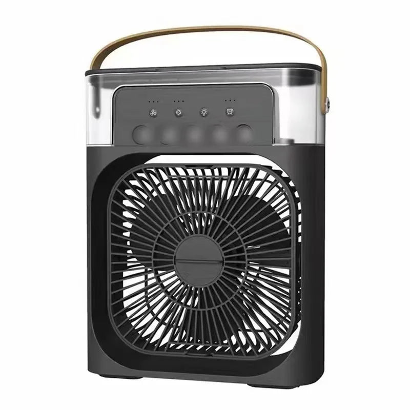 Portable Humidifier Fan Air Conditioners USB Electric Fan LED Night Light Water Mist Fun 3 In 1 Air Cooler Humidifie For Home