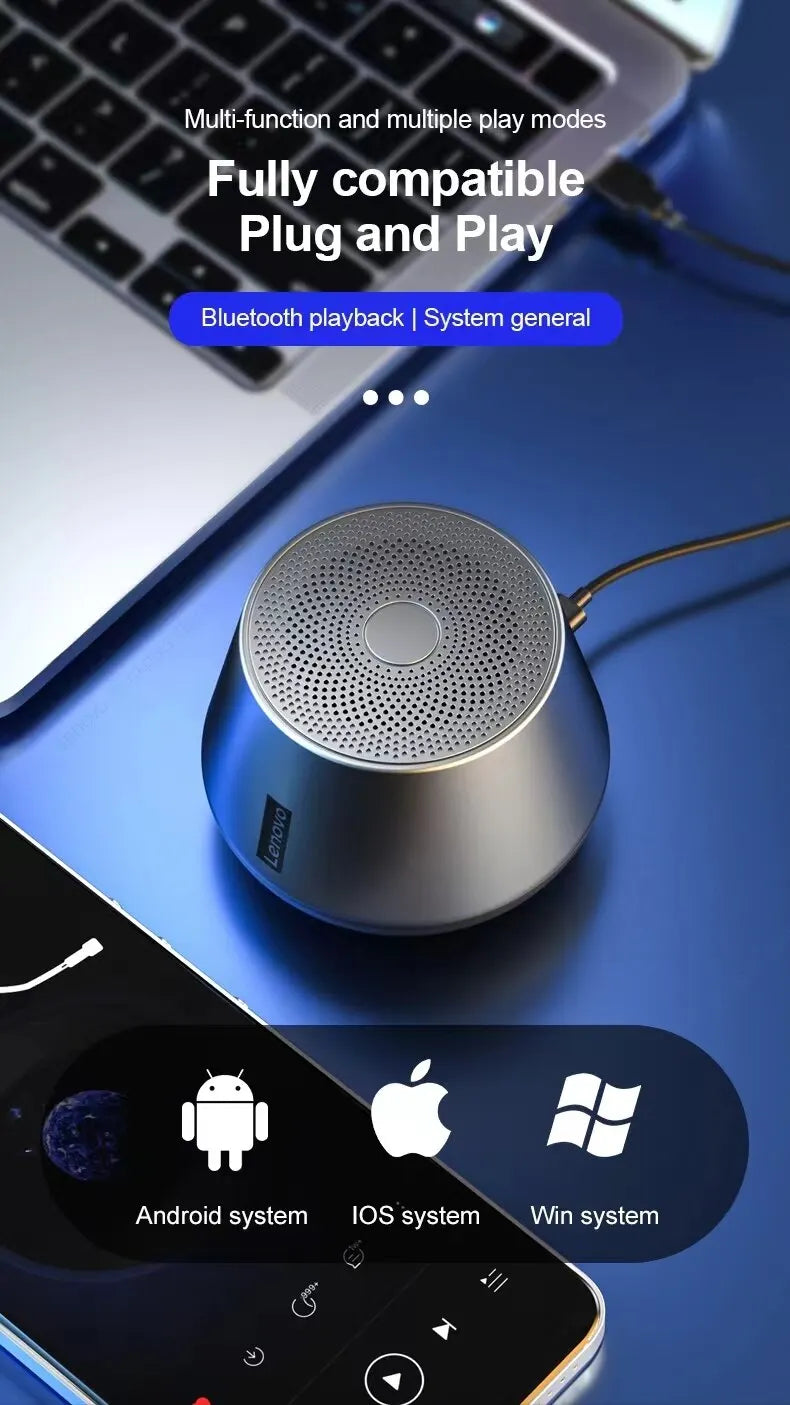 Original Lenovo K3 Pro Bluetooth V5.0 Speaker Big Audio With Deep Bass Sound Outdoor Soundbox Music Portable Camping Loudspeaker