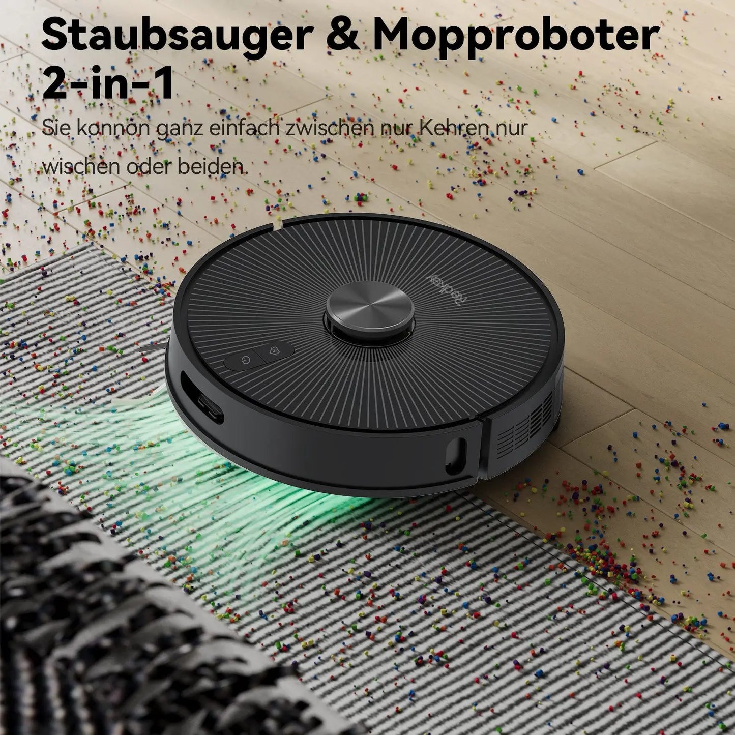 Redkey R10 Robot Vacuum Cleaner 2-in-1 Auto Vacuum Mop Wiping Function LiDAR Navigation Strong 4000Pa Suction Power 4 L Dust Bag
