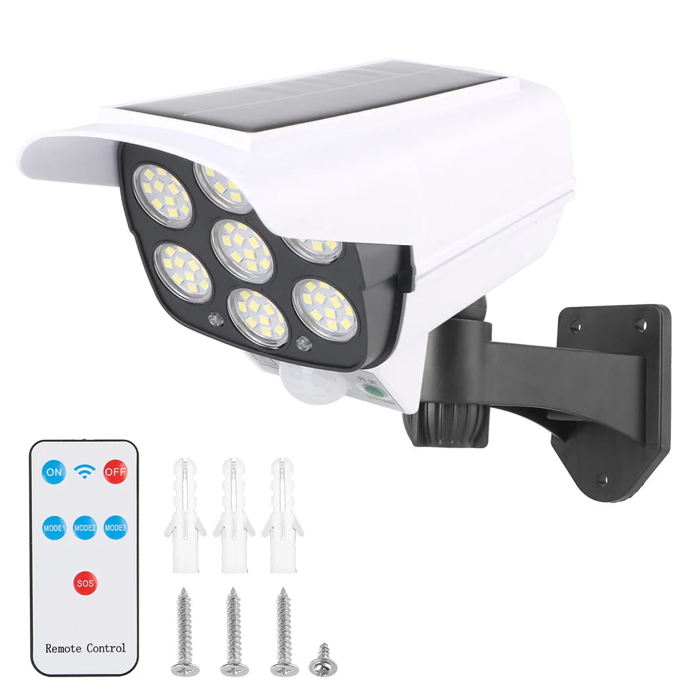 Solar Lights Smart Motion Sensor Lamps 3 Mode For Home Garden Illumination Outdoor Night Light 77LED IP65 Waterproof