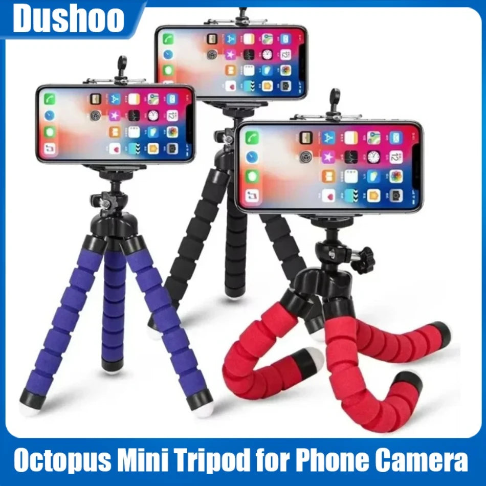 Tripods Tripod For Phone Mobile Camera Holder Clip Smartphone Monopod Tripe Stand Octopus Mini Tripod Design Stativ For Phone