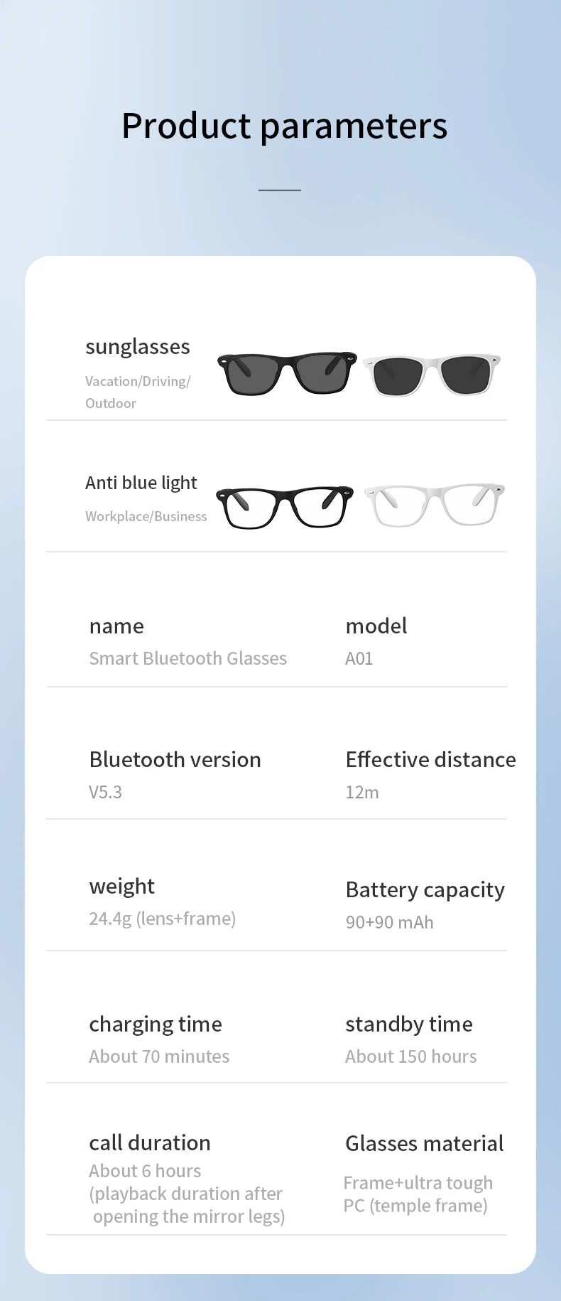2025 New AI Translation Smart Glasses Bluetooth Call Headphones UV Protective Lenses Connected Bezel Outdoor Sports Sunglasses