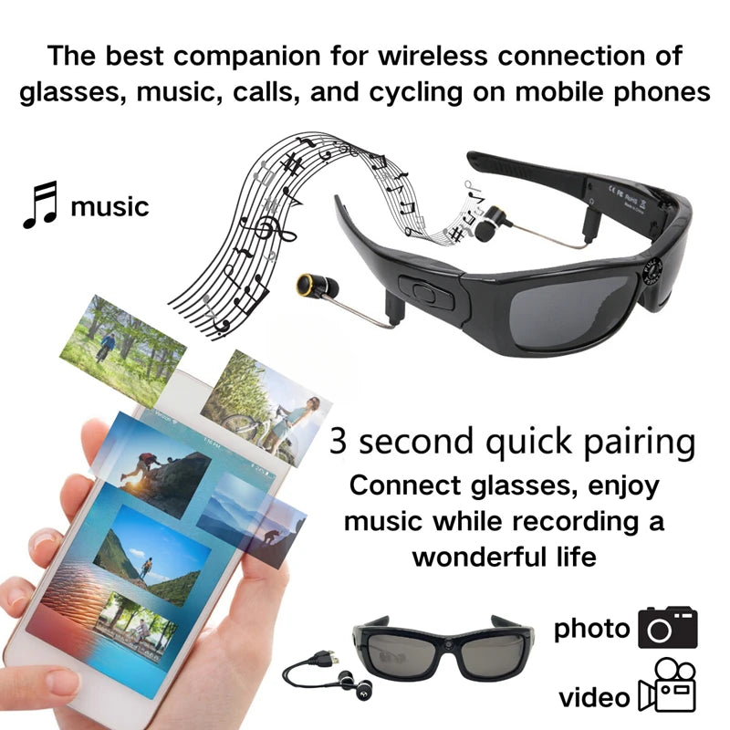Xiaomi Sports Camera Glasses Sense Bluetooth Music Call Intelligent Recording Waterproof Glasses Outdoor Sports Cycling UV-proof