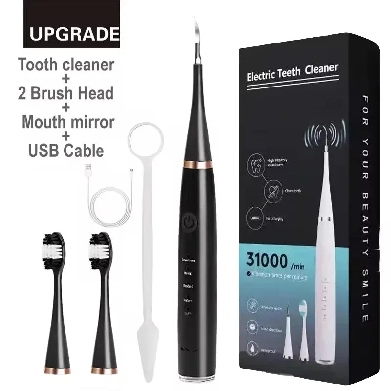 Electric Toothbrush with Sonic Cleaning 3-in-1 for Teeth Whitening & Oral Care - USB Charging & Replaceable Brush Head