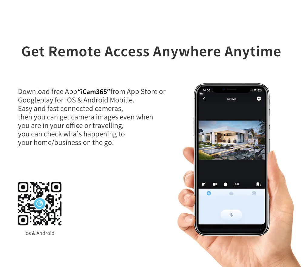 3MP Icam365 Peephole Door Camera Smart Home 4.3 Screen Night PIR wifi Phone wireless Security-protection for Smart home