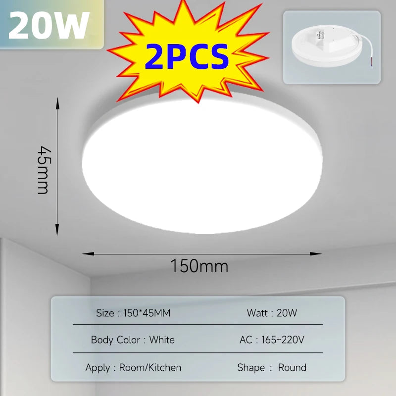 Modern Ceiling Light LED Ceil Light 15W 20W 30W 50W Led Ceiling Lamp for Living Room Bedroom Kitchen Indoor Lighting Fixture