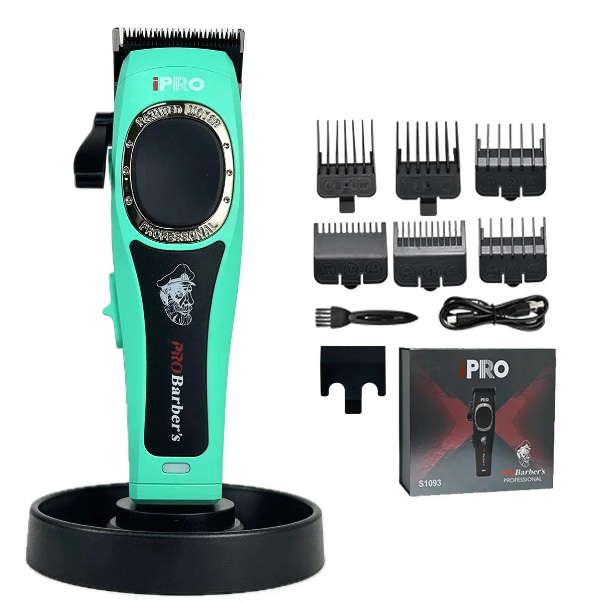 Professional Electric Hair Clipper S1093 Hair Trimmer 7500RPM High Speed Motor DLC Blade 2600mAh Barber Shop Silent Hair Machine