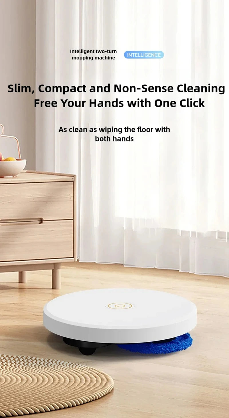 Intelligent Mop Two-wheel Robot Intelligent Mop Usb Charging Machine Automatic Dry And Wet Mop For Household Cleaning
