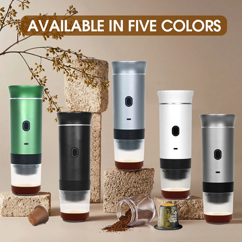 3-in-1 Capsule Powder Coffee Machine Wireless Electric Portable Espresso Machine Suitable for Car and Home Camping Coffee Machin